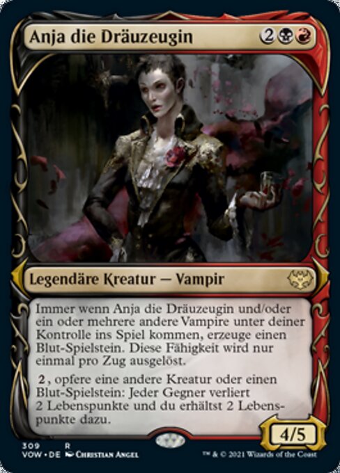 Anja die Dräuzeugin XVOW-309 Rare Near Mint Deutsch Foil