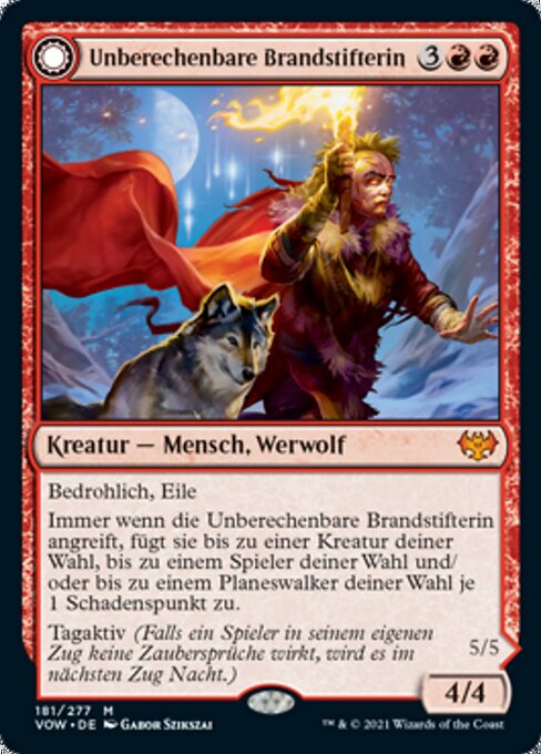 Unberechenbare Brandstifterin // Schreckensrudel-Anarchistin VOW-181 Excellent Deutsch Foil