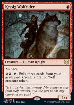 Wolfsreiterin aus Kessig VOW-165 Rare Excellent Englisch Foil