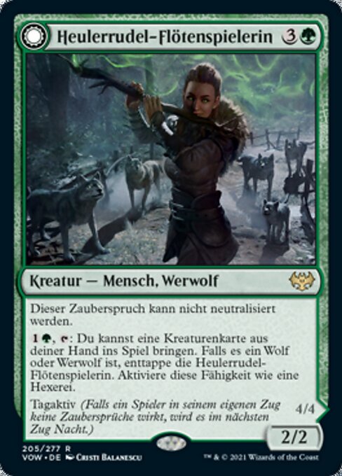 Heulerrudel-Flötenspielerin // Wildnis-Heulerin VOW-205 Rare Near Mint Deutsch Foil