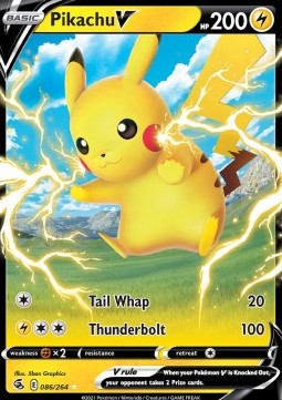 Pikachu V FST-086 Ultra Rare Good Deutsch