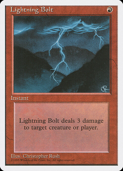Lightning Bolt 4ED- Common Excellent Englisch