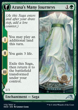 Azusa's Many Journeys // Likeness of the Seeker NEO-172 Uncommon Near Mint Deutsch Foil