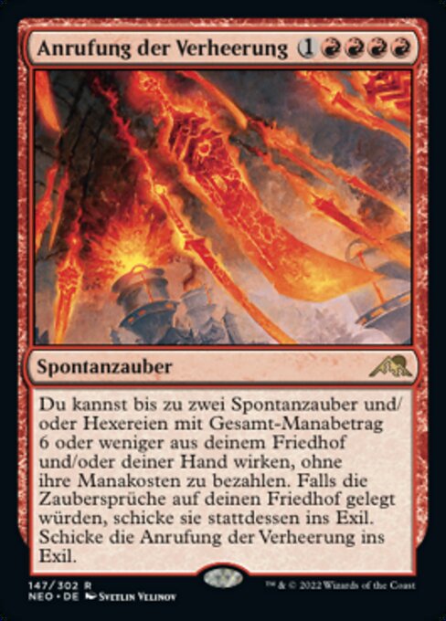Anrufung der Verheerung NEO-147 Rare Good Deutsch
