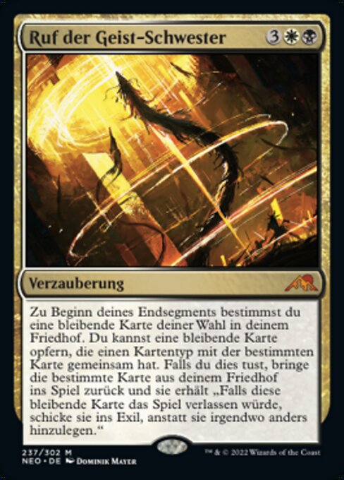 Ruf der Geist-Schwester NEO-237 Mythic Near Mint Deutsch Foil