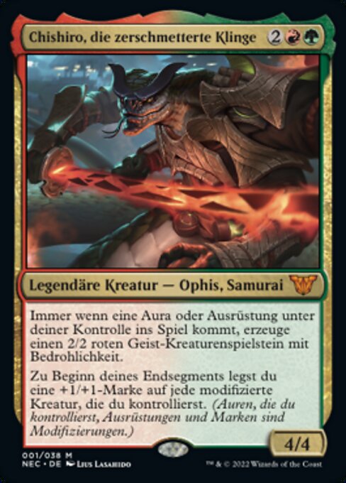 Chishiro, die zerschmetterte Klinge (V.1) NEC-1 Mythic Near Mint Deutsch Foil