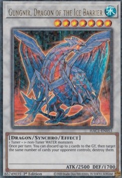 Gungnir, Drache der Eisbarriere HAC1-053 Ultra Parallel Rare Near Mint Deutsch 1. Auflage