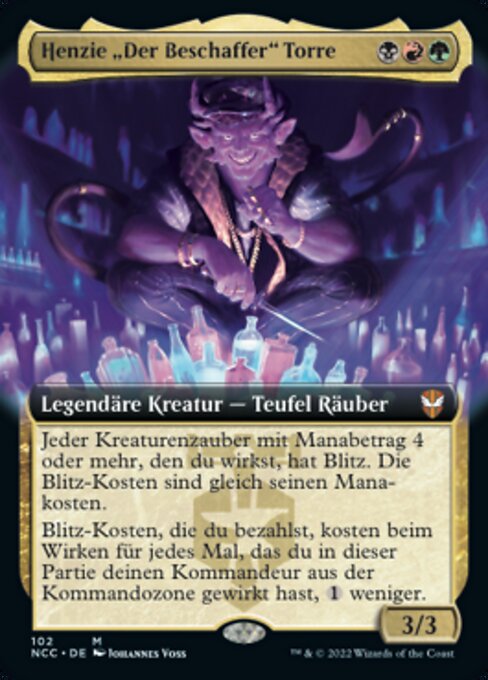 Henzie „Der Beschaffer" Torre (V.1) XNCC-102 Mythic Near Mint Deutsch Foil