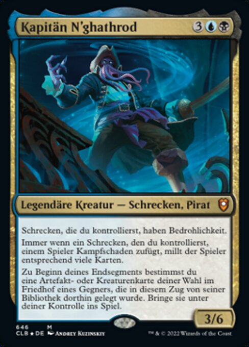 Kapitän N'ghathrod (V.1) XCLB-646 Mythic Light Played Deutsch Foil