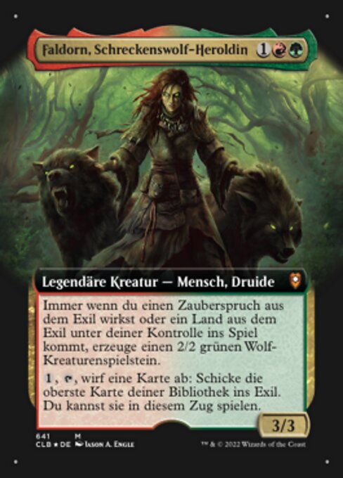 Faldorn, Schreckenswolf-Heroldin (V.2) XCLB-641 Mythic Excellent Deutsch
