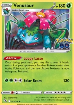 Venusaur PGO-003 Holo Rare Excellent Englisch
