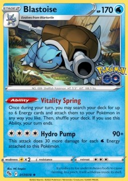 Blastoise PGO-017 Holo Rare Excellent Englisch