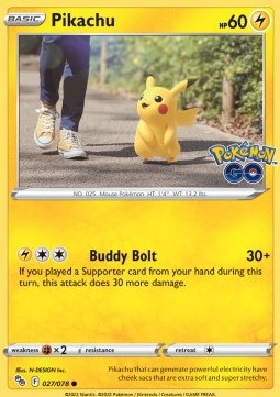 Pikachu PGO-027 Common Excellent Deutsch