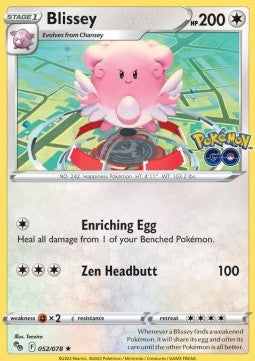 Blissey PGO-052 Holo Rare Excellent Englisch