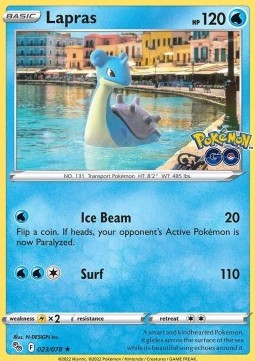 Lapras PGO-023 Holo Rare Good Deutsch Reverse Holo