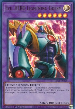 Böser HELD Lightning Golem (V.1) LDS3-028 Ultra Rare Excellent Deutsch 1. Auflage
