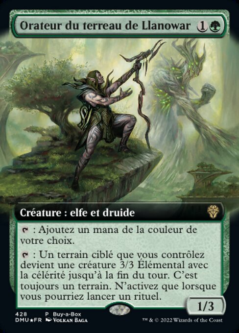 Llanowar Loamspeaker BABP-428 Rare Excellent Französisch Foil