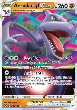 Aerodactyl VSTAR LOR-093 Ultra Rare Poor Deutsch