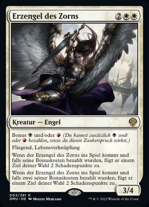 Erzengel des Zorns DMU-3 Rare Excellent Deutsch Foil