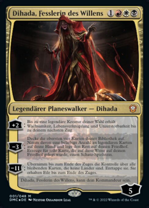 Dihada, Fesslerin des Willens DMC-1 Mythic Near Mint Deutsch Foil