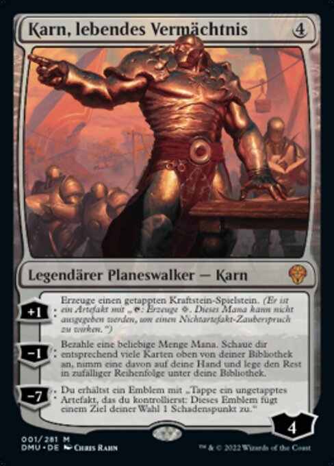 Karn, Living Legacy DMU-1 Mythic Near Mint Deutsch Foil