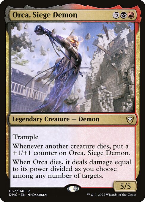 Orca, Siege Demon DMC-37 Rare Excellent Englisch Foil