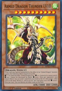 Bewaffneter Drache Donner LV10 MP22-001 Ultra Rare Excellent Deutsch 1. Auflage