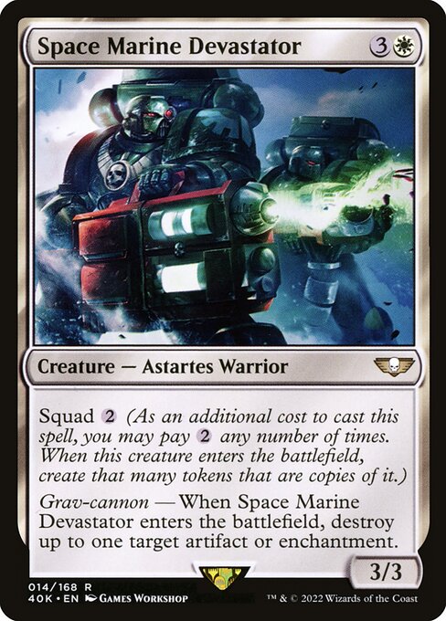 Space Marine Devastator 40K-14 Rare Near Mint Englisch