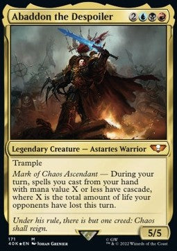 Abaddon the Despoiler (V.2) 40K-171 Mythic Excellent Deutsch Foil