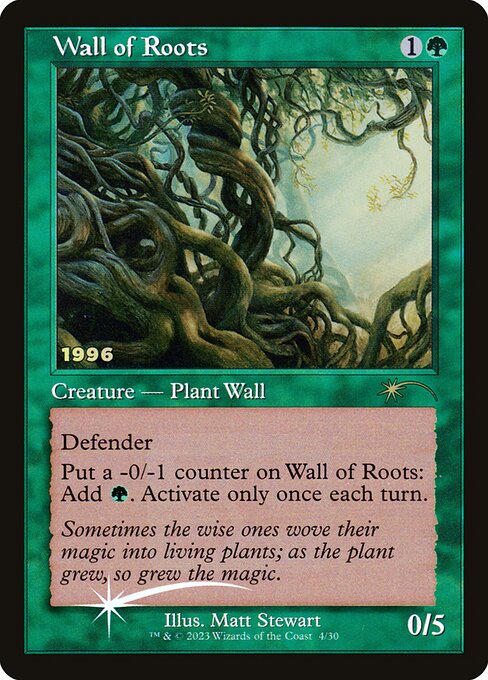 Wall of Roots 30C-4 Rare Near Mint Englisch Foil