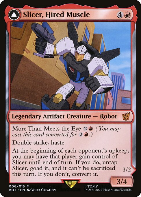 Slicer, Hired Muscle // Slicer, High-Speed Antagonist BOT-6 Mythic Good Englisch