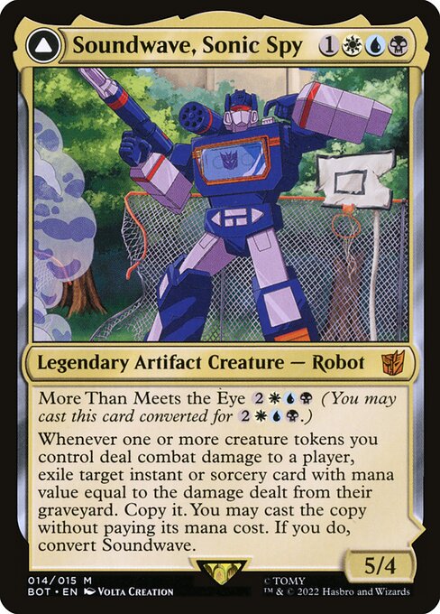 Soundwave, Sonic Spy // Soundwave, Superior Captain BOT-14 Mythic Near Mint Englisch Foil