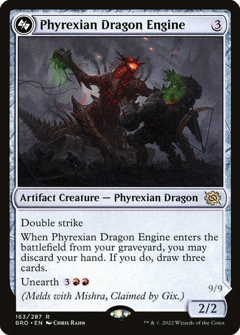 Phyrexian Dragon Engine // Mishra, Lost to Phyrexia BRO-163 Rare Excellent Deutsch Foil