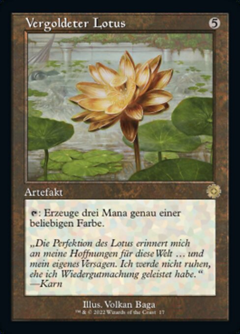 Vergoldeter Lotus (V.1) BRR-17 Rare Near Mint Deutsch