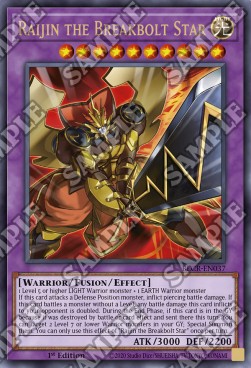 Raijin the Breakbolt Star BLCR-037 Ultra Rare Excellent Englisch 1. Auflage
