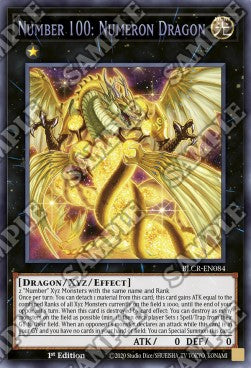 Number 100: Numeron Dragon BLCR-084 Secret Rare Near Mint Englisch 1. Auflage