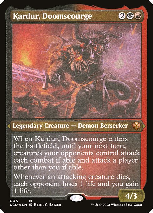 Kardur, Doomskar-Krieger SCD-5 Mythic Near Mint Deutsch Foil