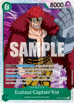 Eustass"Captain"Kid (OP01-051) (V.1) OP01 Super Rare Excellent Englisch