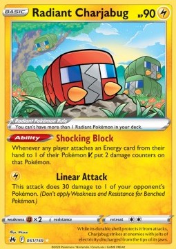 Radiant Charjabug CRZ-051 Ultra Rare Near Mint Englisch