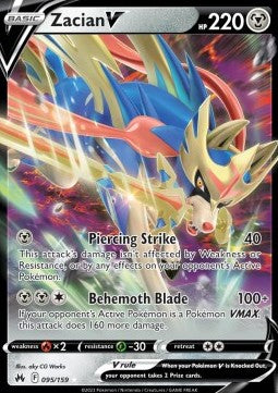 Zacian V CRZ-095 Ultra Rare Good Deutsch