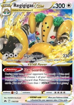 Regigigas VSTAR CRZ-114 Ultra Rare Near Mint Deutsch