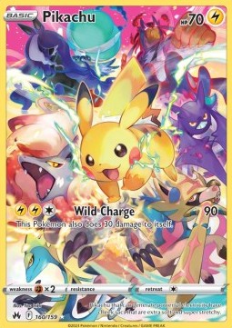 Pikachu CRZ-160 Secret Rare Near Mint Deutsch