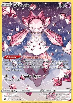 Diancie CRZ-GG13 Holo Rare Near Mint Englisch