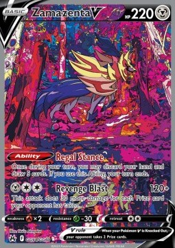Zamazenta V CRZ-GG54 Ultra Rare Light Played Deutsch