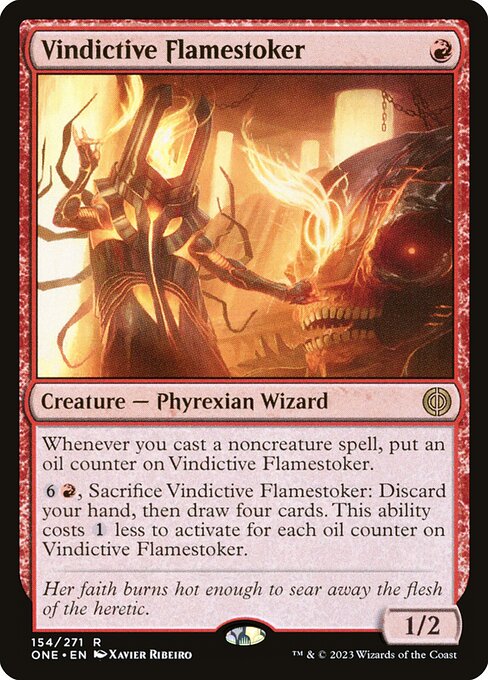 Vindictive Flamestoker ONE-154 Rare Near Mint Englisch
