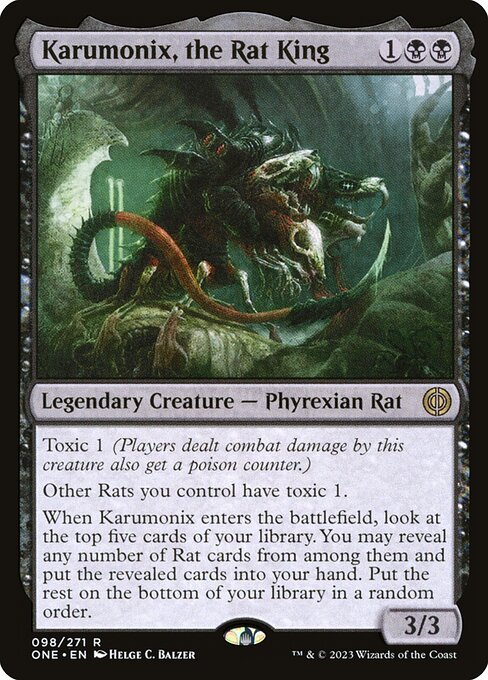 Karumonix, the Rat King ONE-98 Rare Near Mint Englisch
