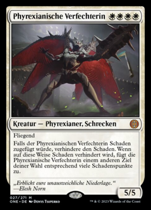 Phyrexianische Verfechterin ONE-27 Mythic Near Mint Deutsch Foil
