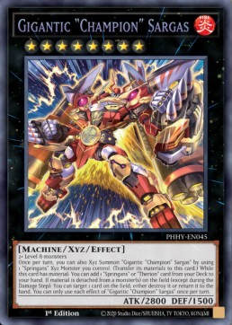 Gigantischer „Champion“ Sargas PHHY-045 Secret Rare Excellent Deutsch 1. Auflage
