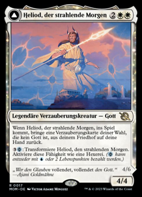 Heliod, the Radiant Dawn // Heliod, the Warped Eclipse MOM-17 Rare Near Mint Deutsch