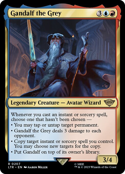 Gandalf the Grey LTR-207 Rare Near Mint Englisch Foil